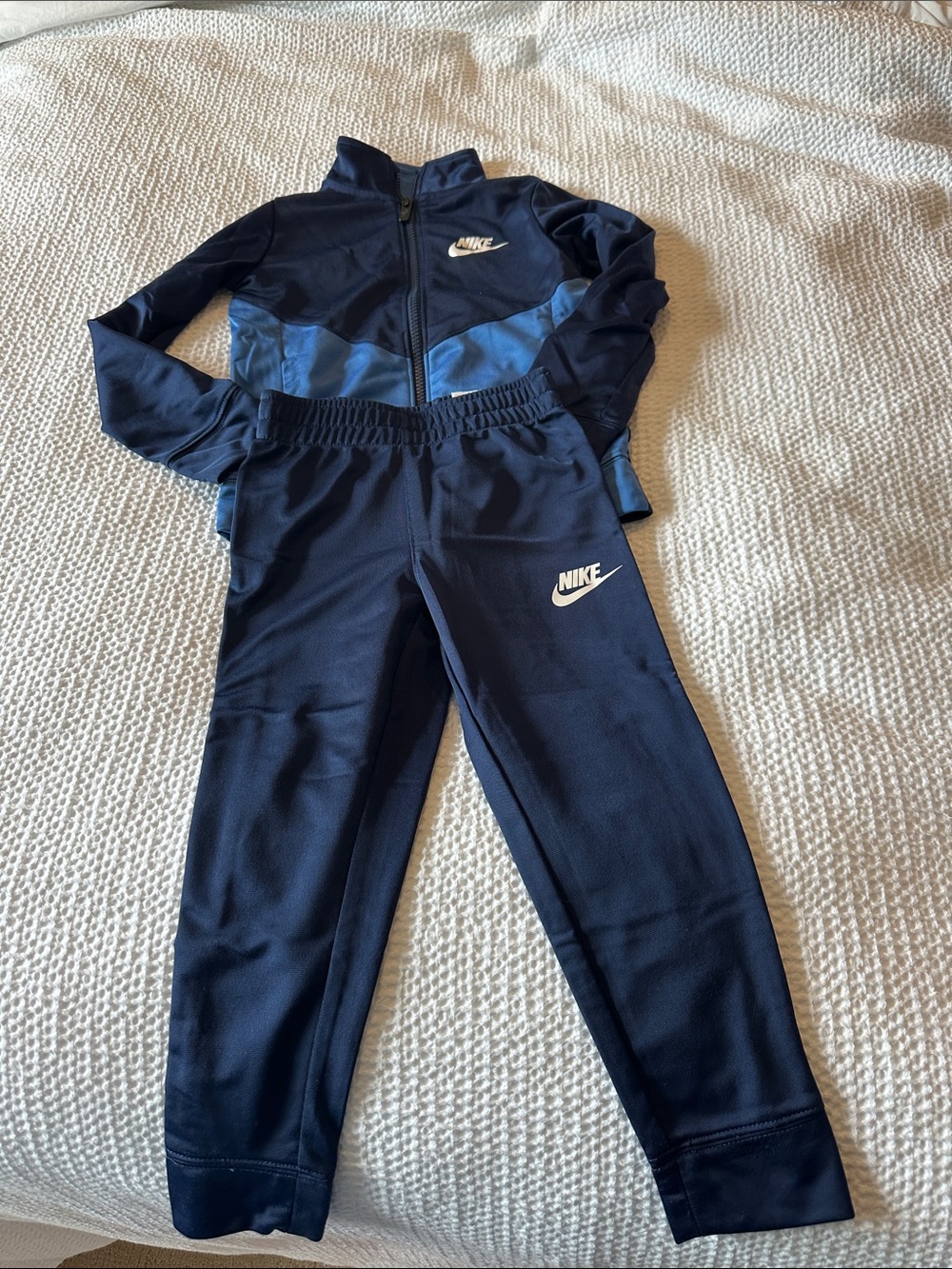 Nike Navy and Light Blue Kids' Track Jacket & Joggers Set